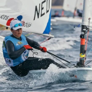 La regatista linense Raquel Retamero (RCN La Línea), campeona de la Copa de Andalucía de ILCA 6
