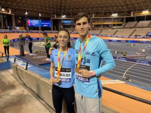 La barreña Ana Prieto y el algecireño Alejandro Guerrero, medallas de bronce en el Nacional de Short Track