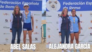 Abel Salas y Alejandra García, del Remo de Mar La Línea, logran sendas medallas de oro en San Sebastián