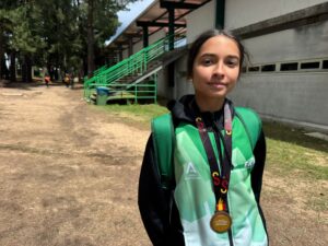 Paula Racero, del CA La Inmaculada Algeciras, medalla de bronce con Andalucía en el Nacional Sub-16
