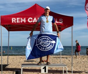 Alfredo Mena Castillo, del Club Remo de Mar La Línea, medalla de oro en la tercera cita de la Liga Nacional Filippi