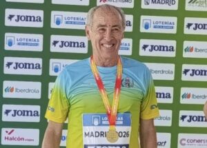 Antonio Crespo, del Club Atletismo Bahía de Algeciras, medalla de oro en el Campeonato de España Máster