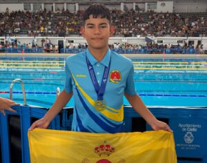 Medalla de oro para Gabriel Terán, del CDN Ciudad de Algeciras, en el Campeonato de España alevín