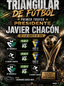 Este próximo sábado, I Trofeo ‘Presidente Javier Chacón’ con AD Taraguilla, Bruno’s Magpies y el juvenil del Cádiz CF