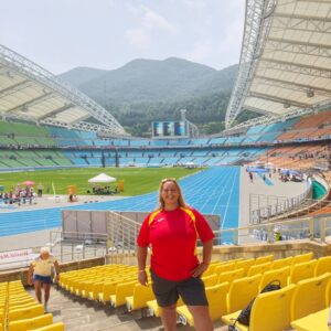 La atleta algecireña María Teresa Boza Rodríguez, sexta en el Mundial Máster de Daegu, en Corea del Sur
