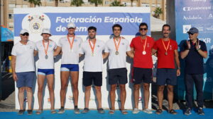 Abel Salas y Alfredo Mena, del Club Remo de Mar La Línea, subcampeones de España y medalla de bronce en el Europeo