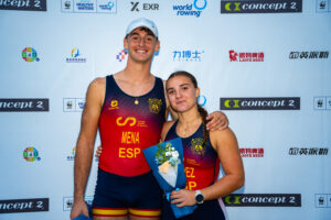 Bronce del linense Alfredo Mena, del Remo de Mar, en el Mundial de beach sprint, donde la algecireña Alejandra García es quinta